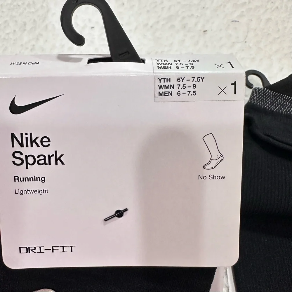 Black Nike Spark Running Socks